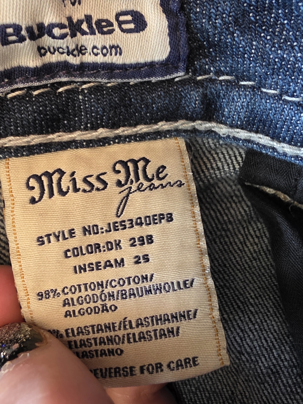 Miss Me Dark Blue Women's Jeans - Comfortable Easy Capri Size 33